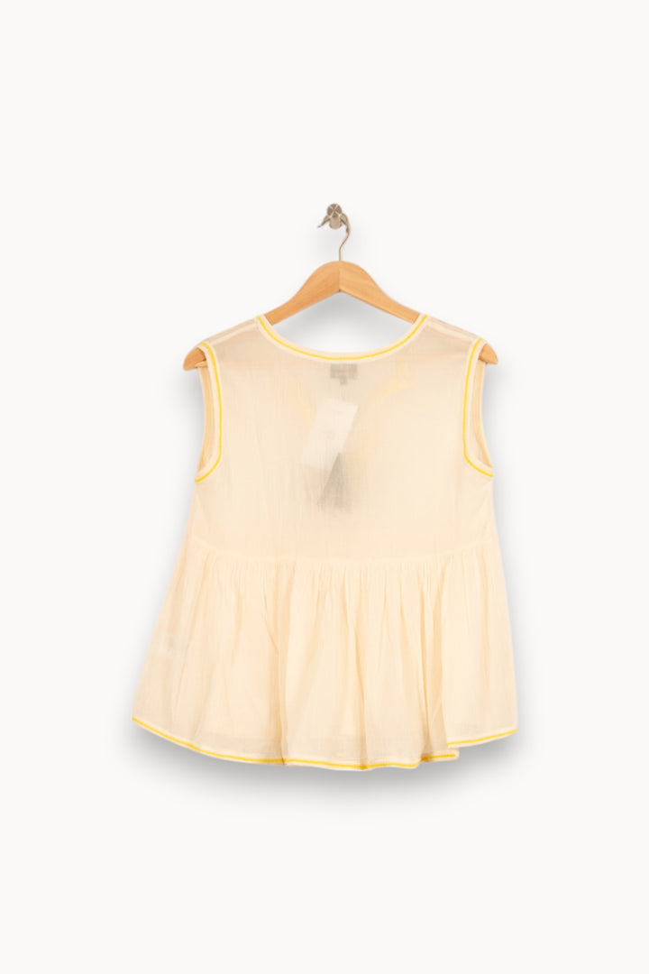 Blouse Sans Manches Beige et Jaune - Taille S/36 de la marque Bérénice | PARAD59805 - Vendu par Paradigme - Image 4