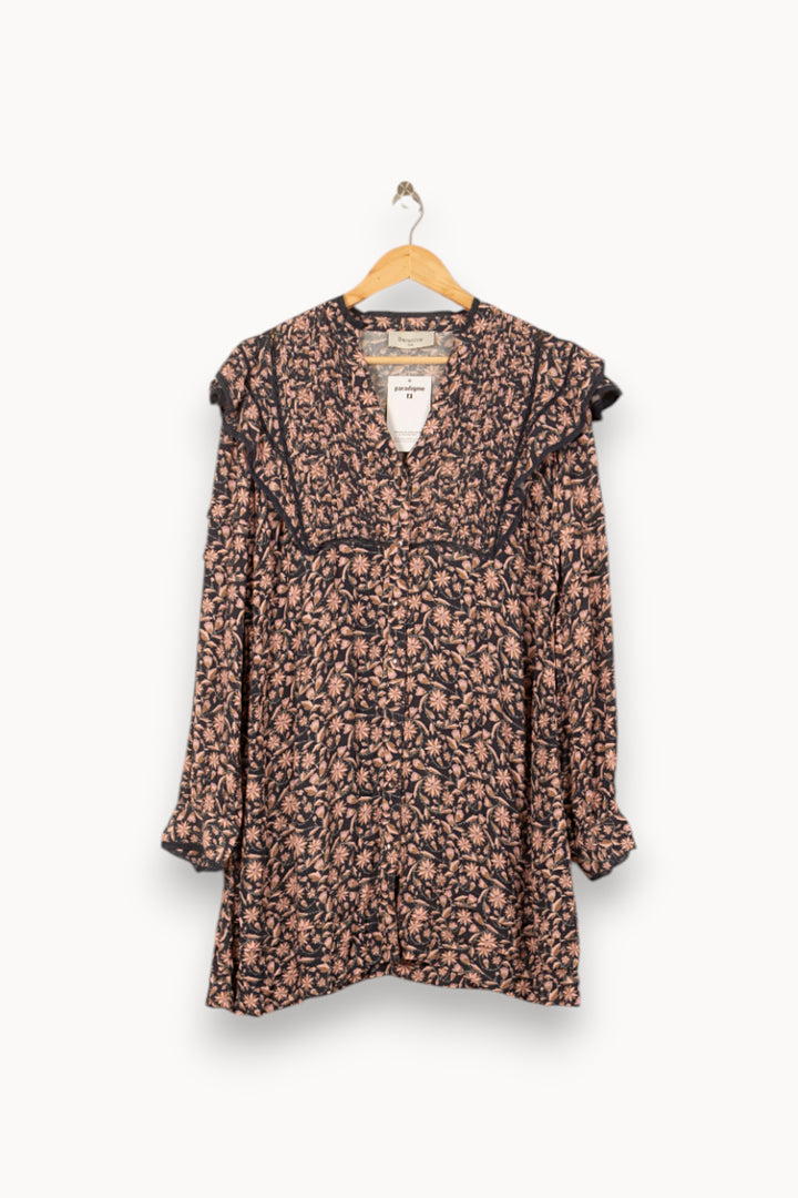 Robe Courte Noire et Rose - Taille S/36 de la marque Bérénice | PARAD59820 - Vendu par Paradigme - Image 2