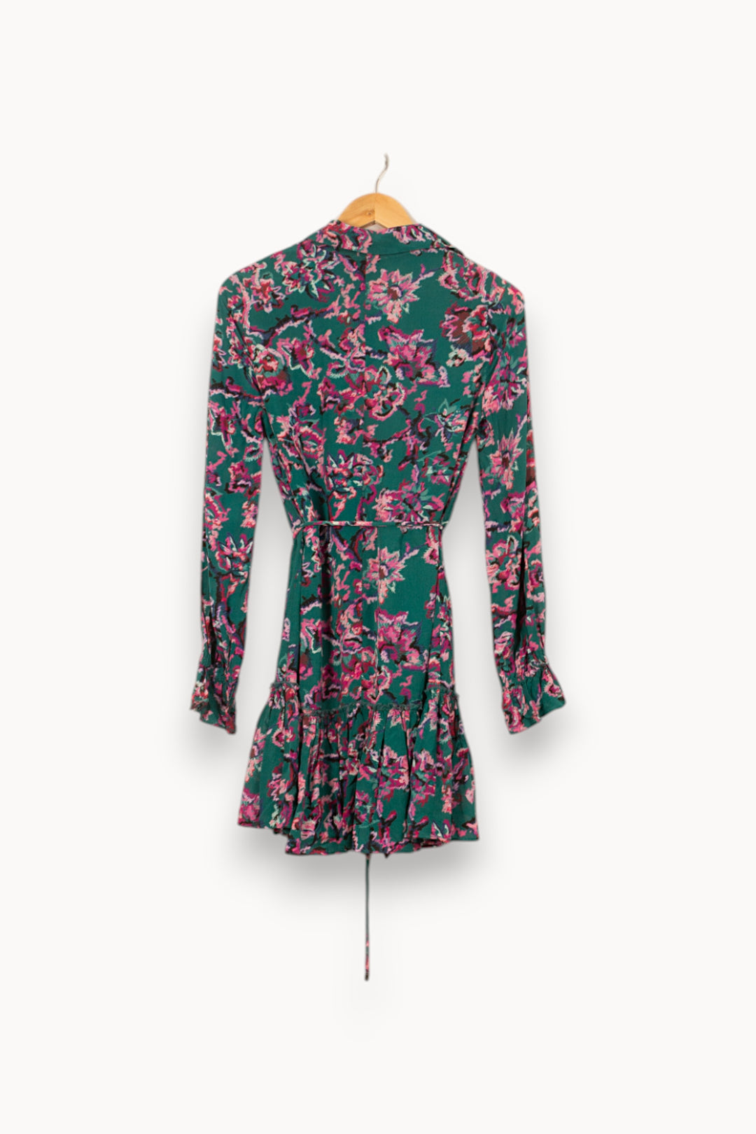 Robe Portefeuille Verte et Rose - Taille S/36 de la marque Bérénice | PARAD59823 - Vendu par Paradigme - Image 4