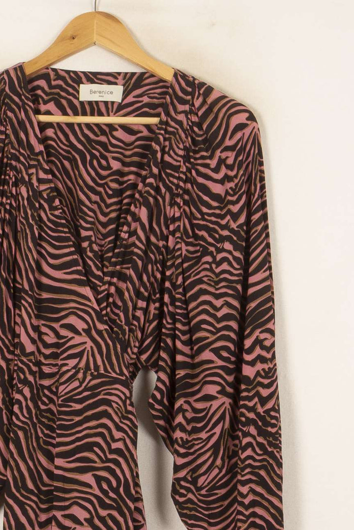 Robe Courte Noire et Rose - Taille S/36 de la marque Bérénice | PARAD59826 - Vendu par Paradigme - Image 3