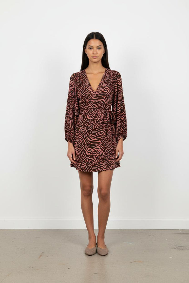 Robe Courte Noire et Rose - Taille S/36