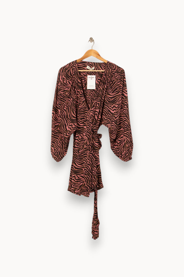 Robe Portefeuille Rose et Noir - Taille S/36 de la marque Bérénice | PARAD59831 - Vendu par Paradigme - Image 2