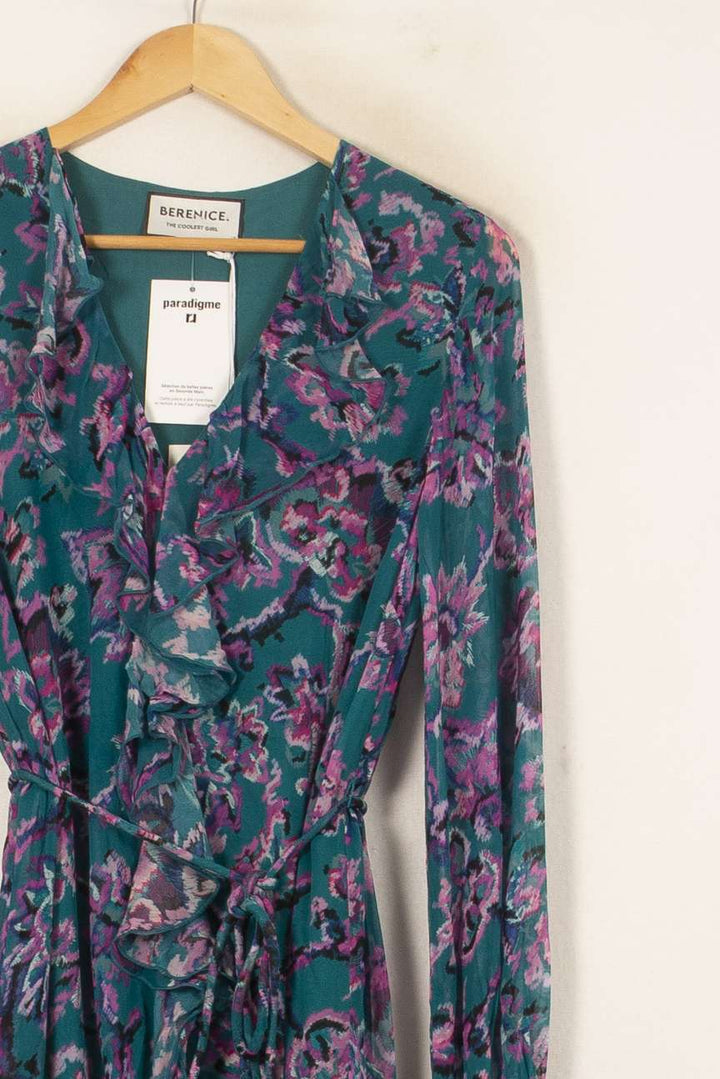 Robe Portefeuille Bleue et Violette - Taille S/36 de la marque Bérénice | PARAD59832 - Vendu par Paradigme - Image 3