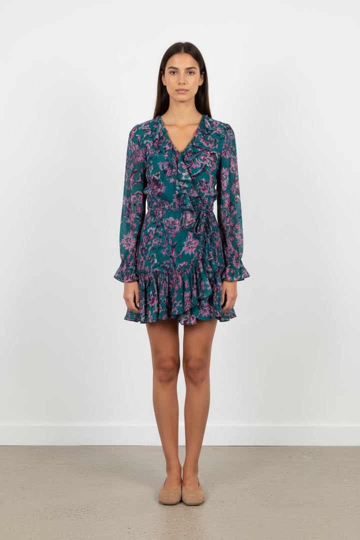 Robe Portefeuille Bleue et Violette - Taille S/36