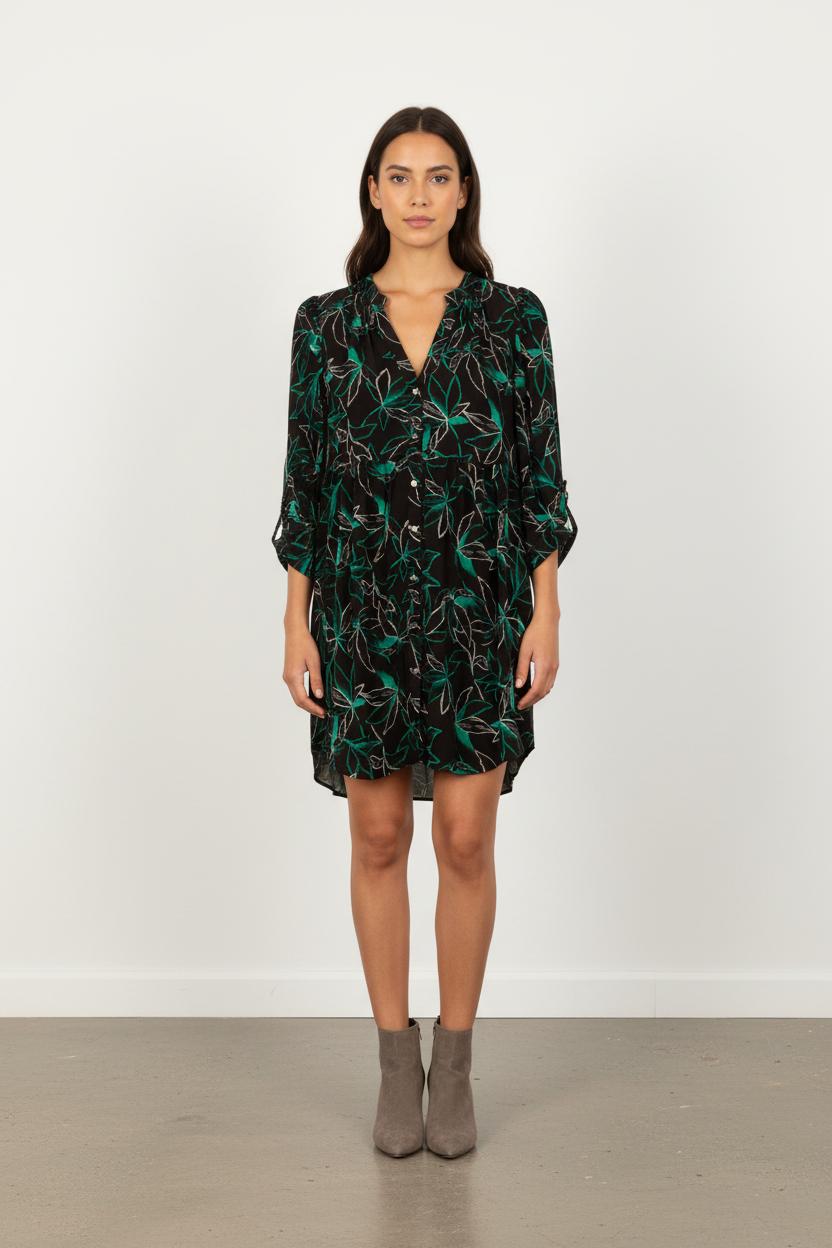 Robe Noire et Verte - Taille S/36