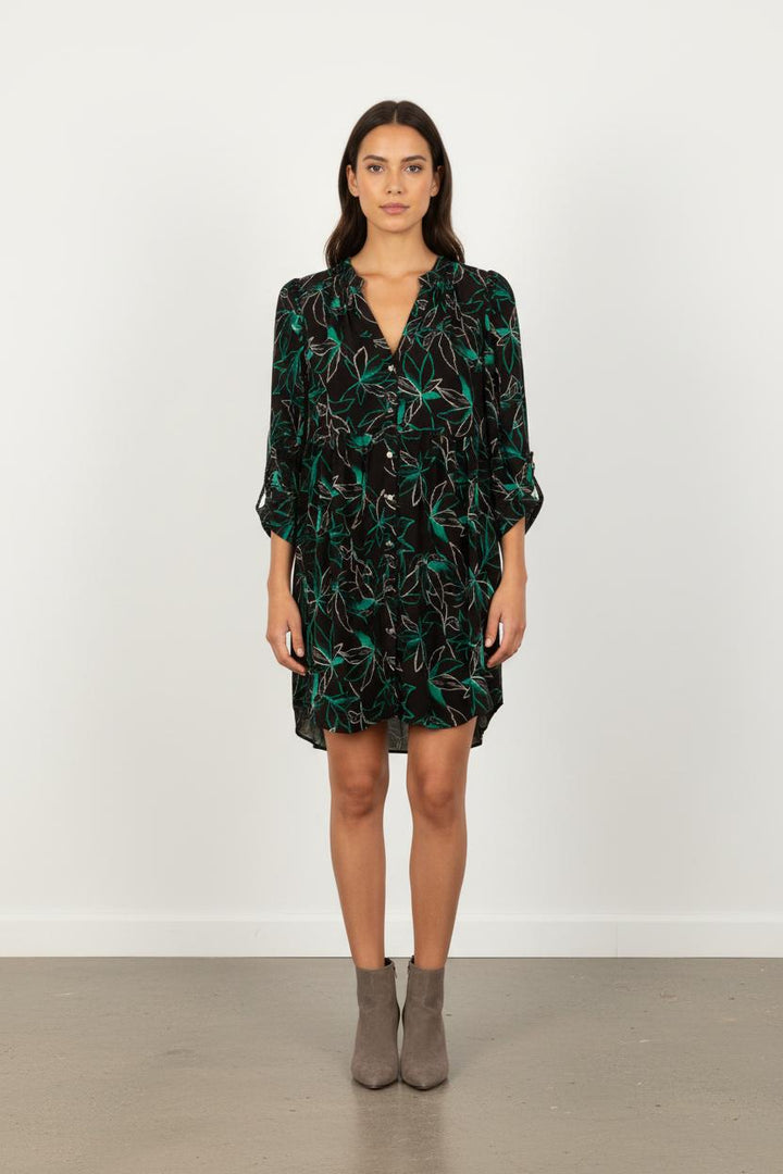 Robe Noire et Verte - Taille S/36