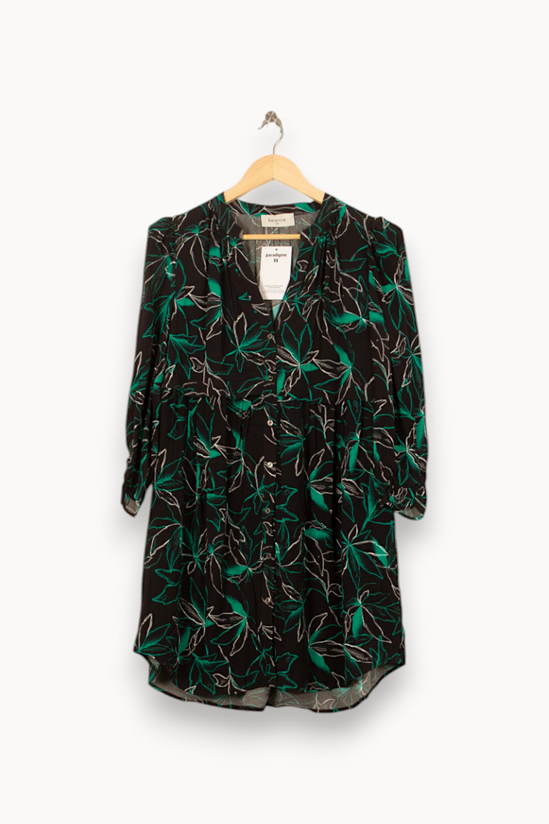 Robe Noire et Verte - Taille S/36 de la marque Bérénice | PARAD59833 - Vendu par Paradigme - Image 2