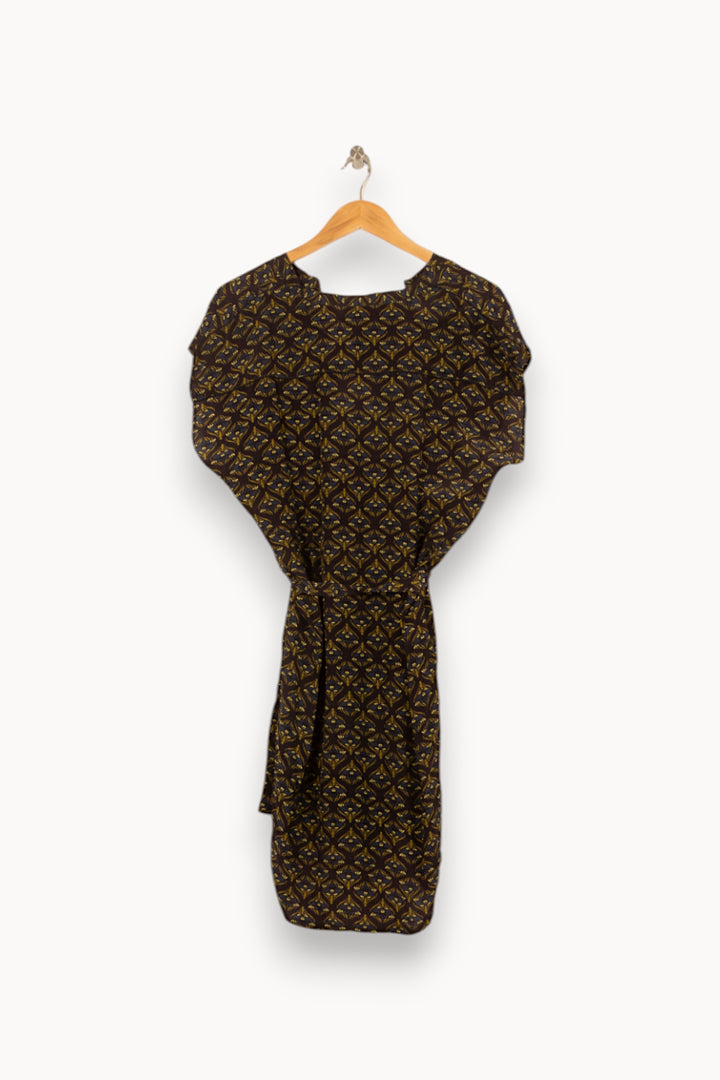 Robe Imprimée Noire et Jaune - Taille S/36 de la marque Bérénice | PARAD59835 - Vendu par Paradigme - Image 4