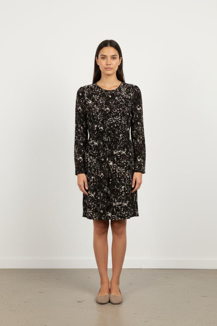 Robe Fleurie Noire et Blanche - Taille S/36