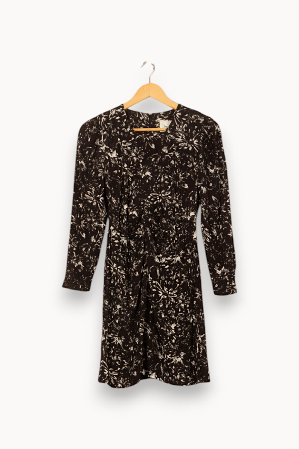 Robe Fleurie Noire et Blanche - Taille S/36 de la marque Bérénice | PARAD59838 - Vendu par Paradigme - Image 2