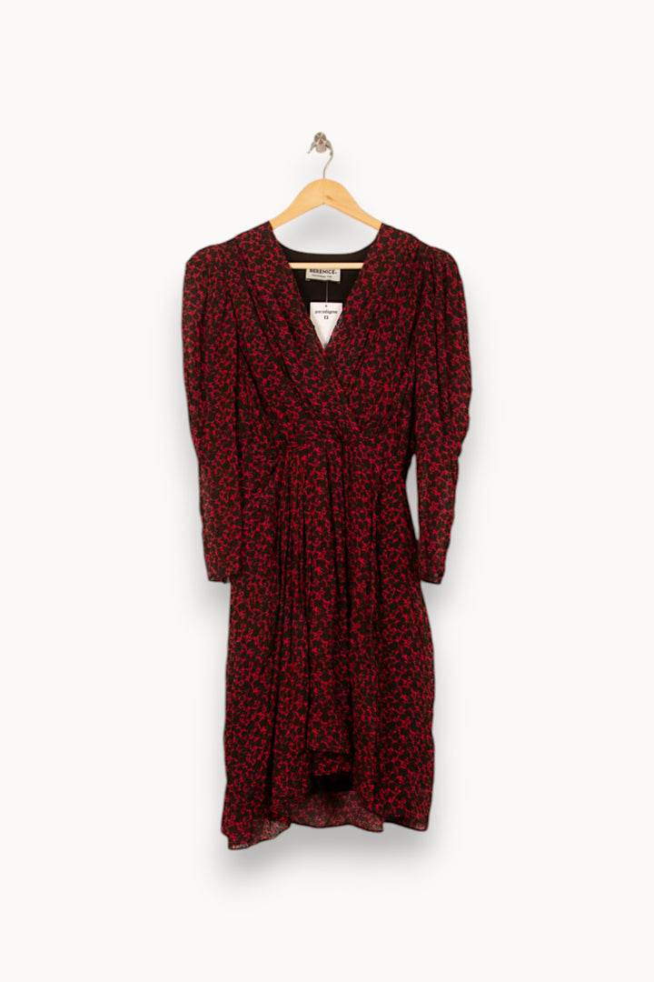 Robe Portefeuille Rouge et Noire - Taille S/36 de la marque Bérénice | PARAD59839 - Vendu par Paradigme - Image 2
