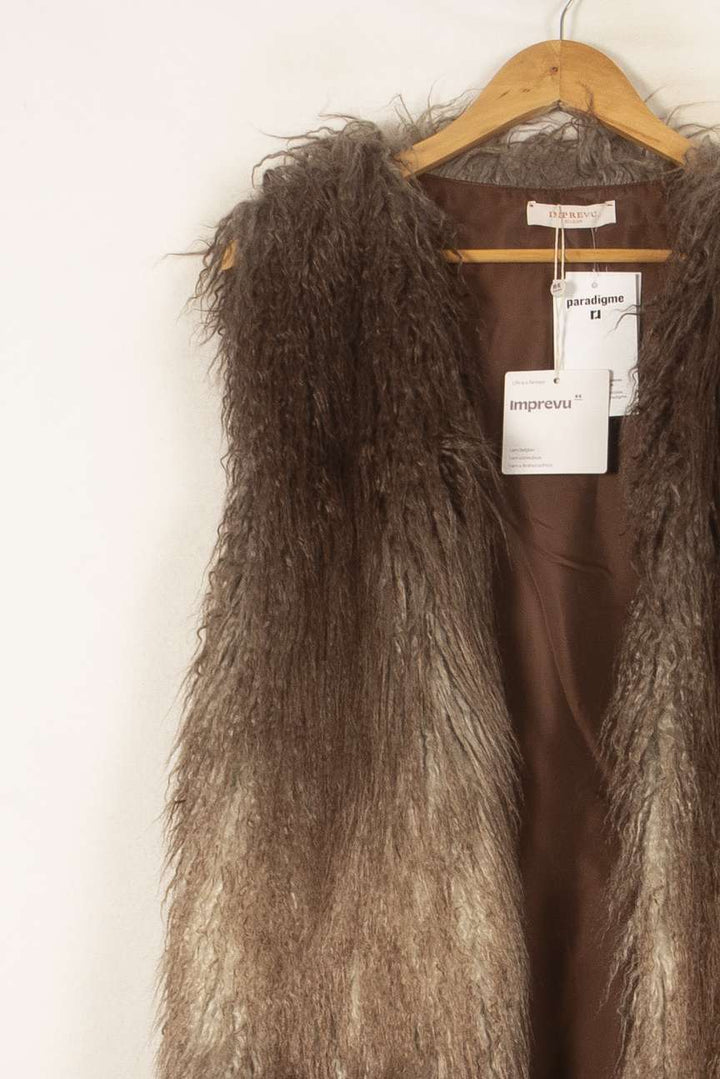 Gilet Sans Manches Marron - Taille XS/34 de la marque Imprevu | PARAD59843 - Vendu par Paradigme - Image 3