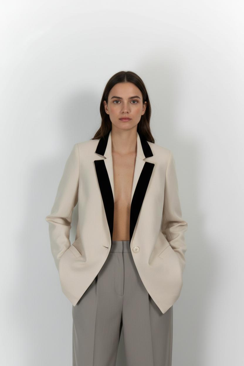 Blazer Beige et Noir - Taille XS/34 de la marque Imprevu | PARAD59845 - Vendu par Paradigme - Image 1