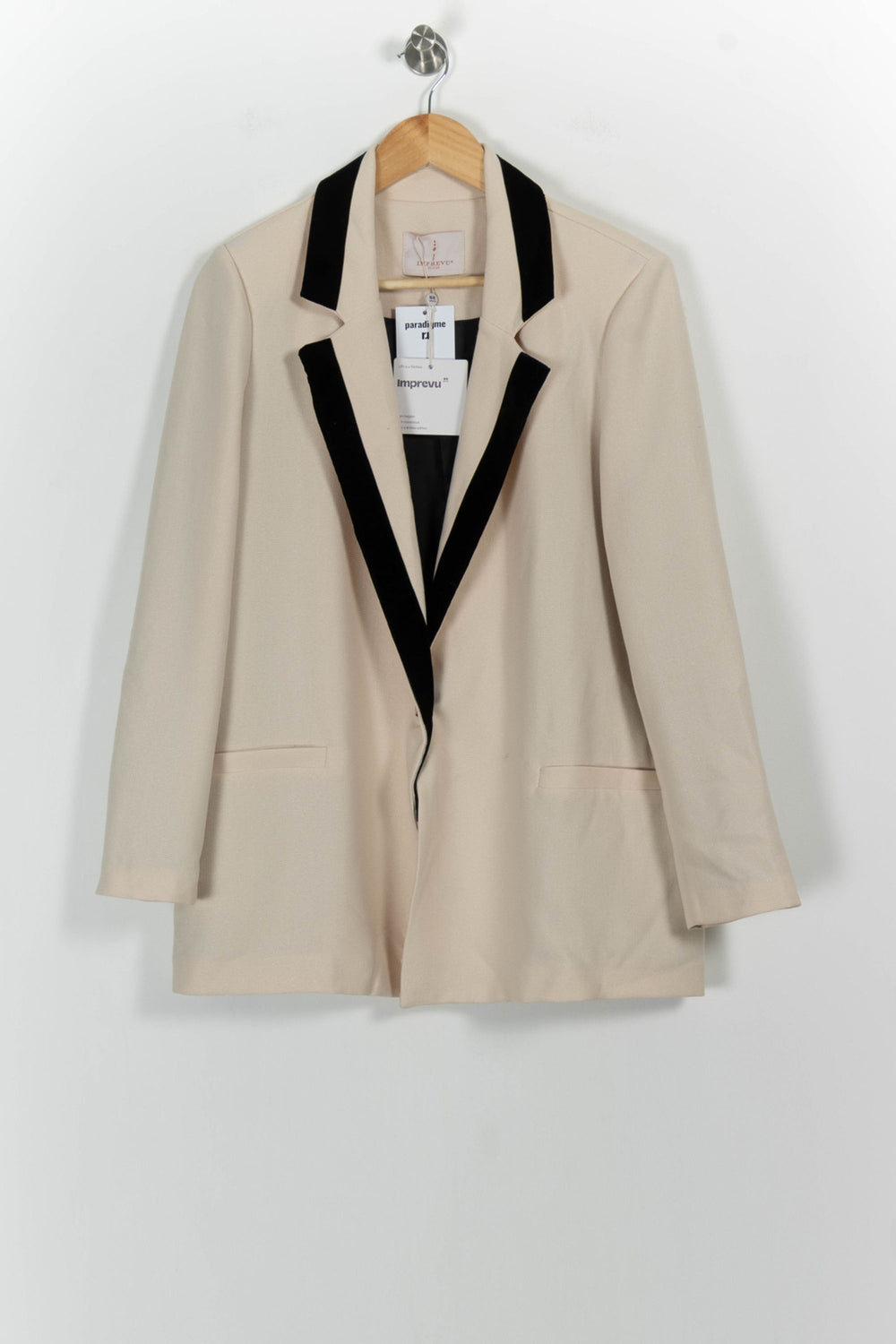 Blazer Beige et Noir - Taille S/36 de la marque Imprevu | PARAD59846 - Vendu par Paradigme - Image 2