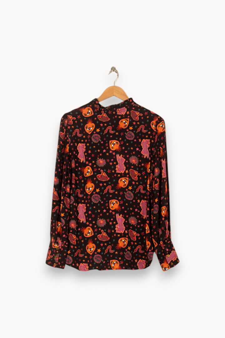 Chemise Noire et Orange - Taille XS/34 de la marque Imprevu | PARAD59849 - Vendu par Paradigme - Image 4