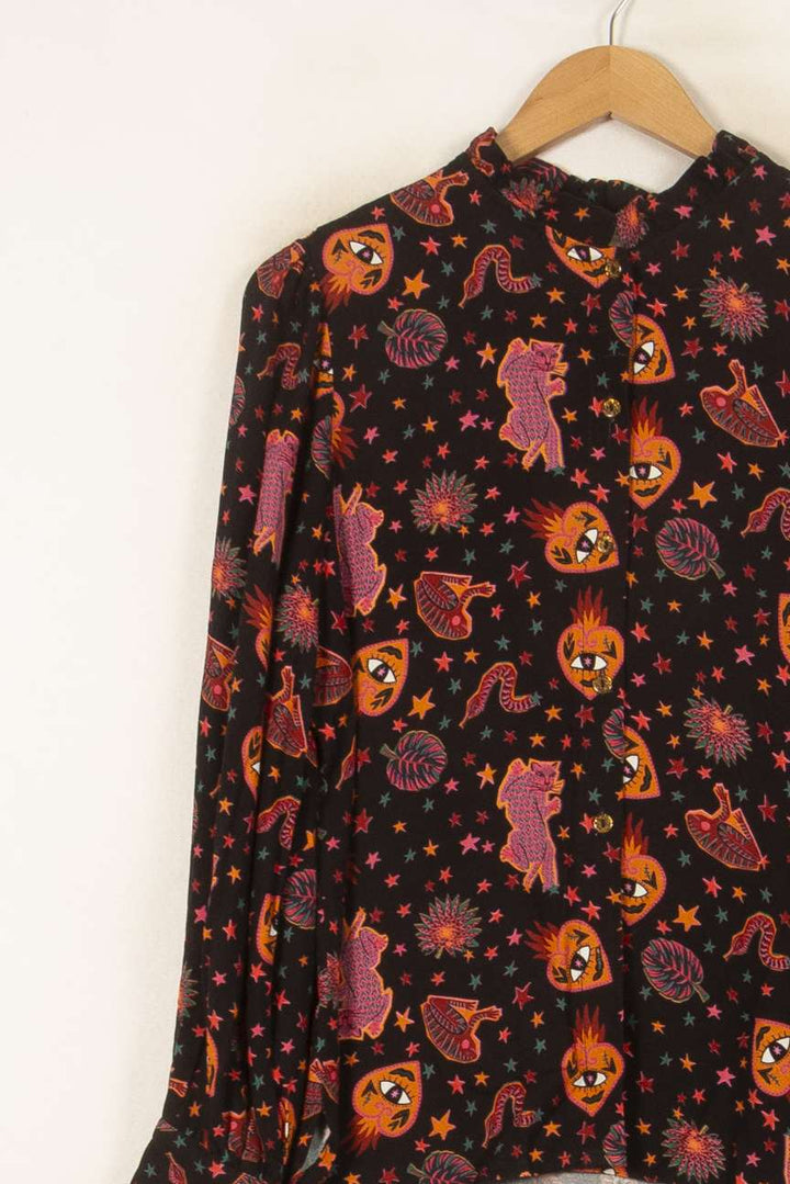 Chemise Noire et Orange - Taille XS/34 de la marque Imprevu | PARAD59849 - Vendu par Paradigme - Image 3