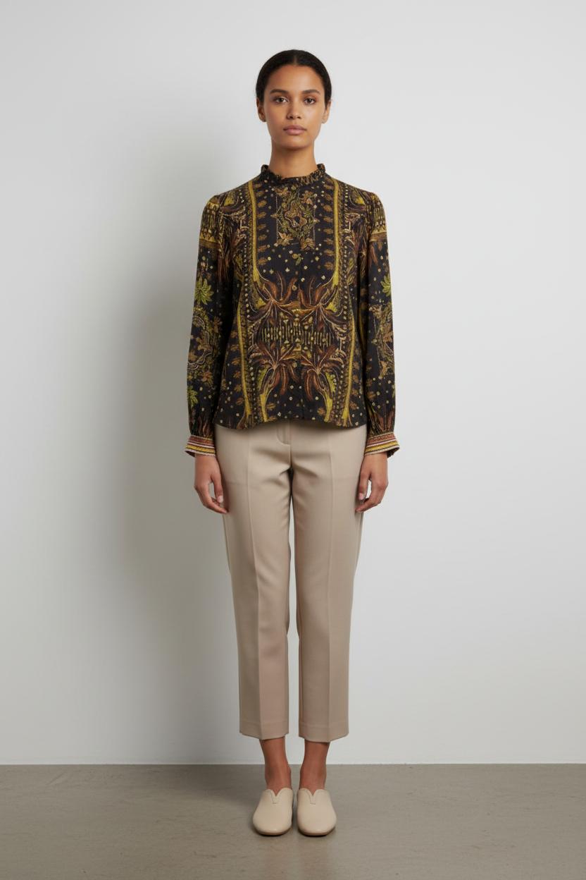 Blouse Noire et Dorée - Taille XS/34