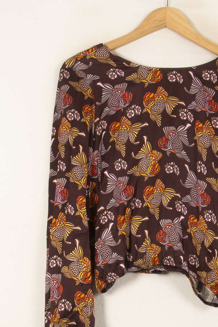 Blouse Marron et Orange - Taille XS/34 de la marque Imprevu | PARAD59853 - Vendu par Paradigme - Image 3
