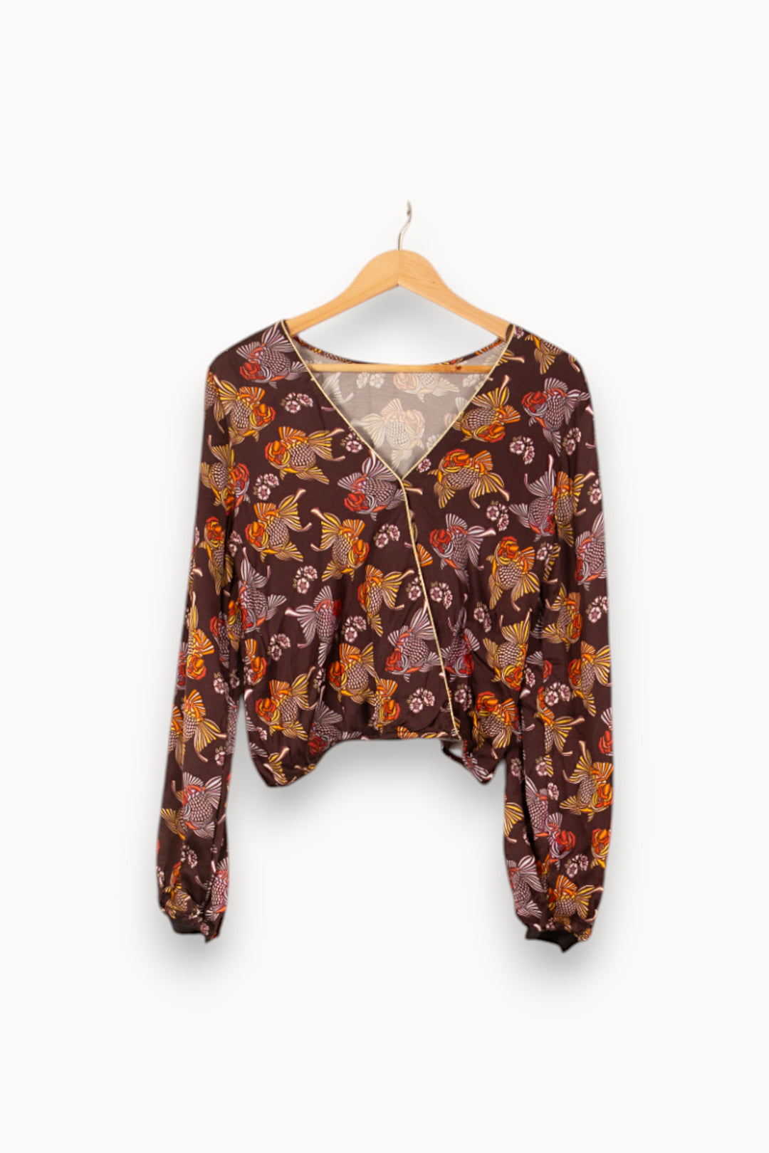 Blouse Marron et Jaune - Taille XS/34 de la marque Imprevu | PARAD59856 - Vendu par Paradigme - Image 4