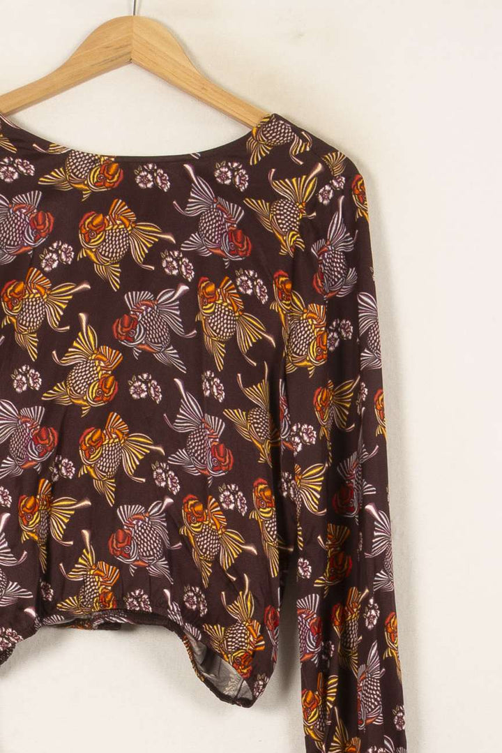 Blouse Marron et Jaune - Taille XS/34 de la marque Imprevu | PARAD59856 - Vendu par Paradigme - Image 3