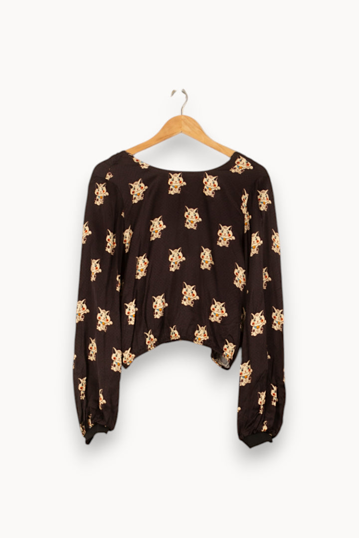 Blouse Noire - Taille XS/34 de la marque Imprevu | PARAD59857 - Vendu par Paradigme - Image 2