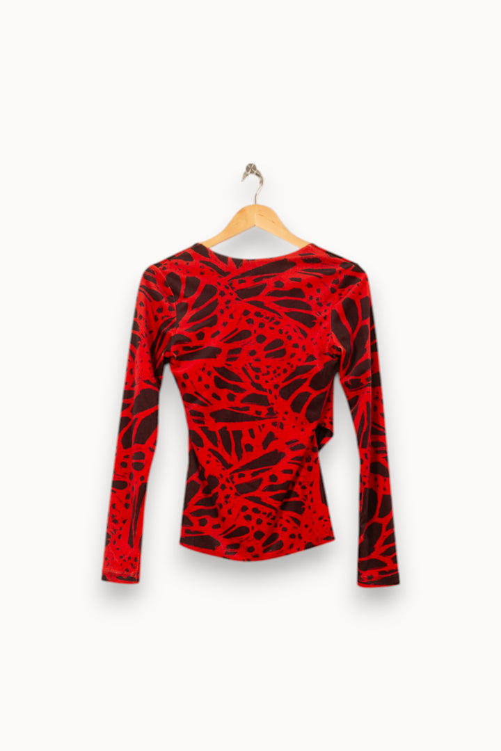 Cache-cœur Rouge et Noir - Taille XS/34 de la marque Imprevu | PARAD59860 - Vendu par Paradigme - Image 4