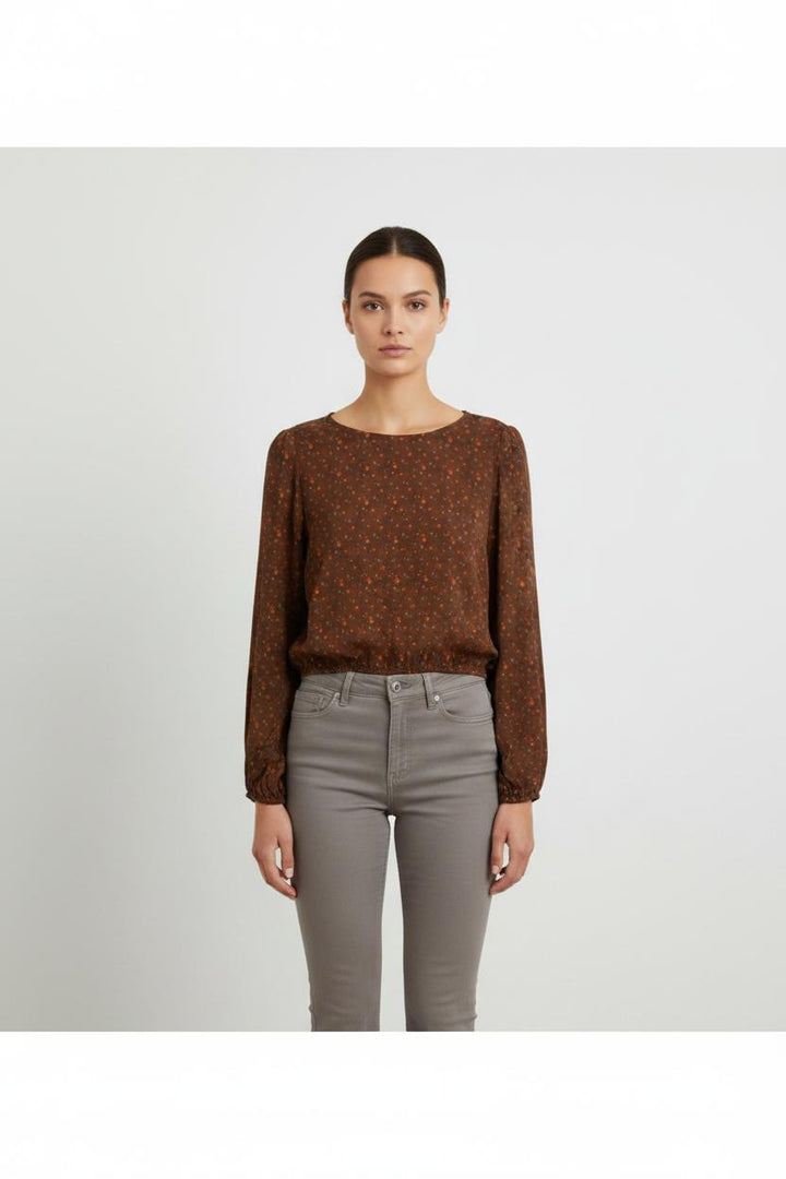 Blouse Marron - Taille S/36
