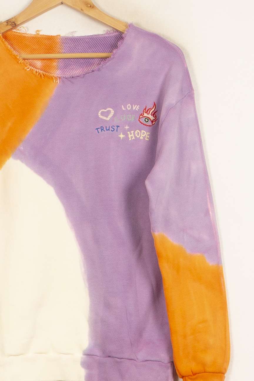 Sweat Violet Orange et Blanc - Taille XS/34 de la marque Imprevu | PARAD59864 - Vendu par Paradigme - Image 3