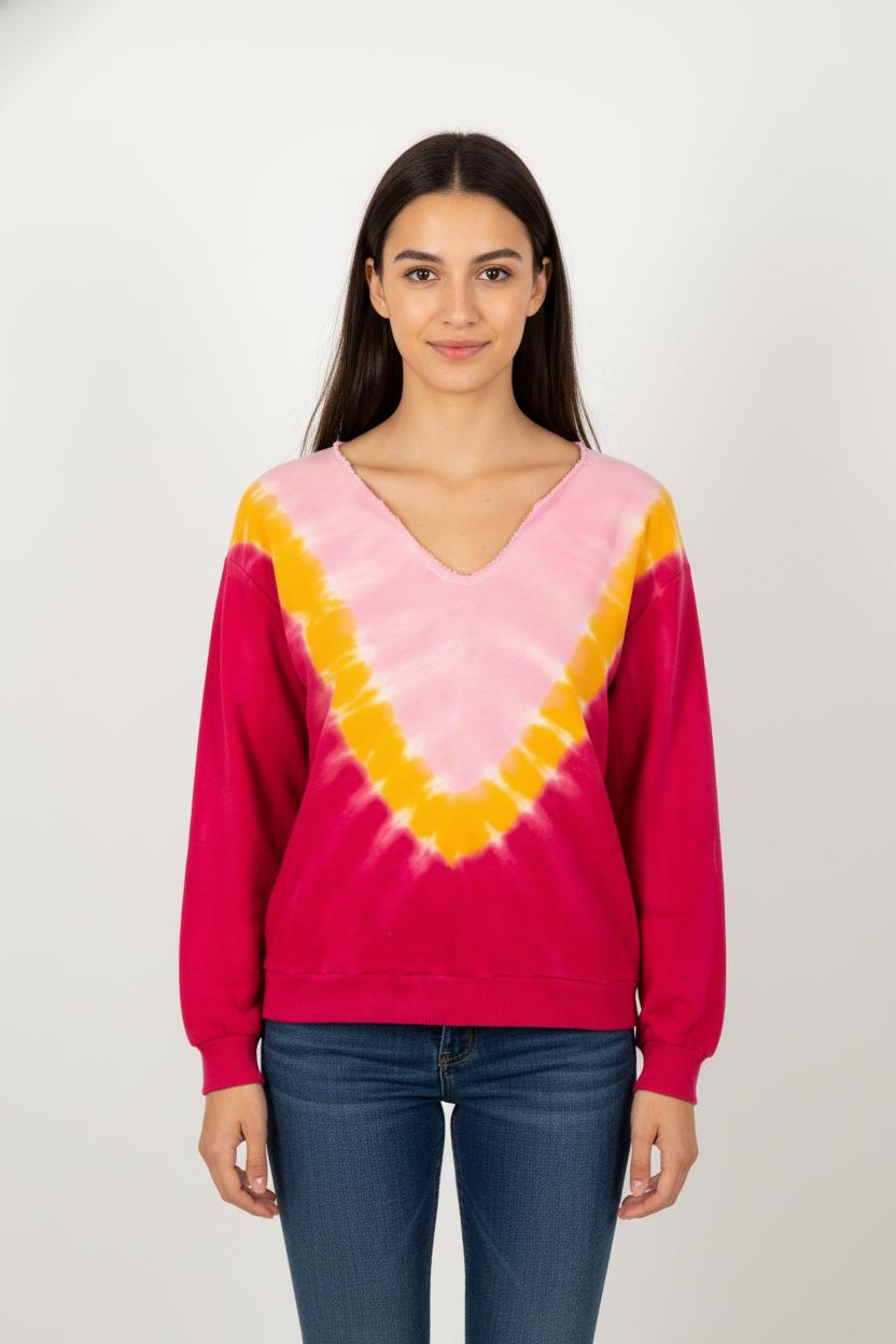 Sweat Rose et Jaune - Taille S/36