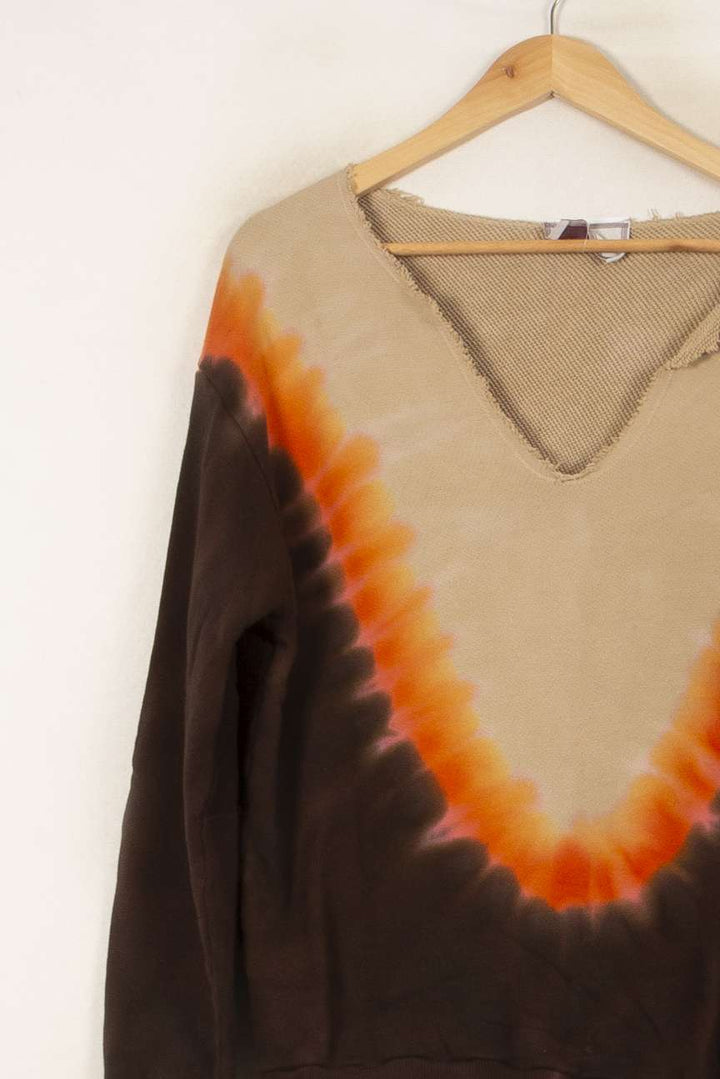Sweat Beige Marron et Orange - Taille XS/34 de la marque Imprevu | PARAD59875 - Vendu par Paradigme - Image 3