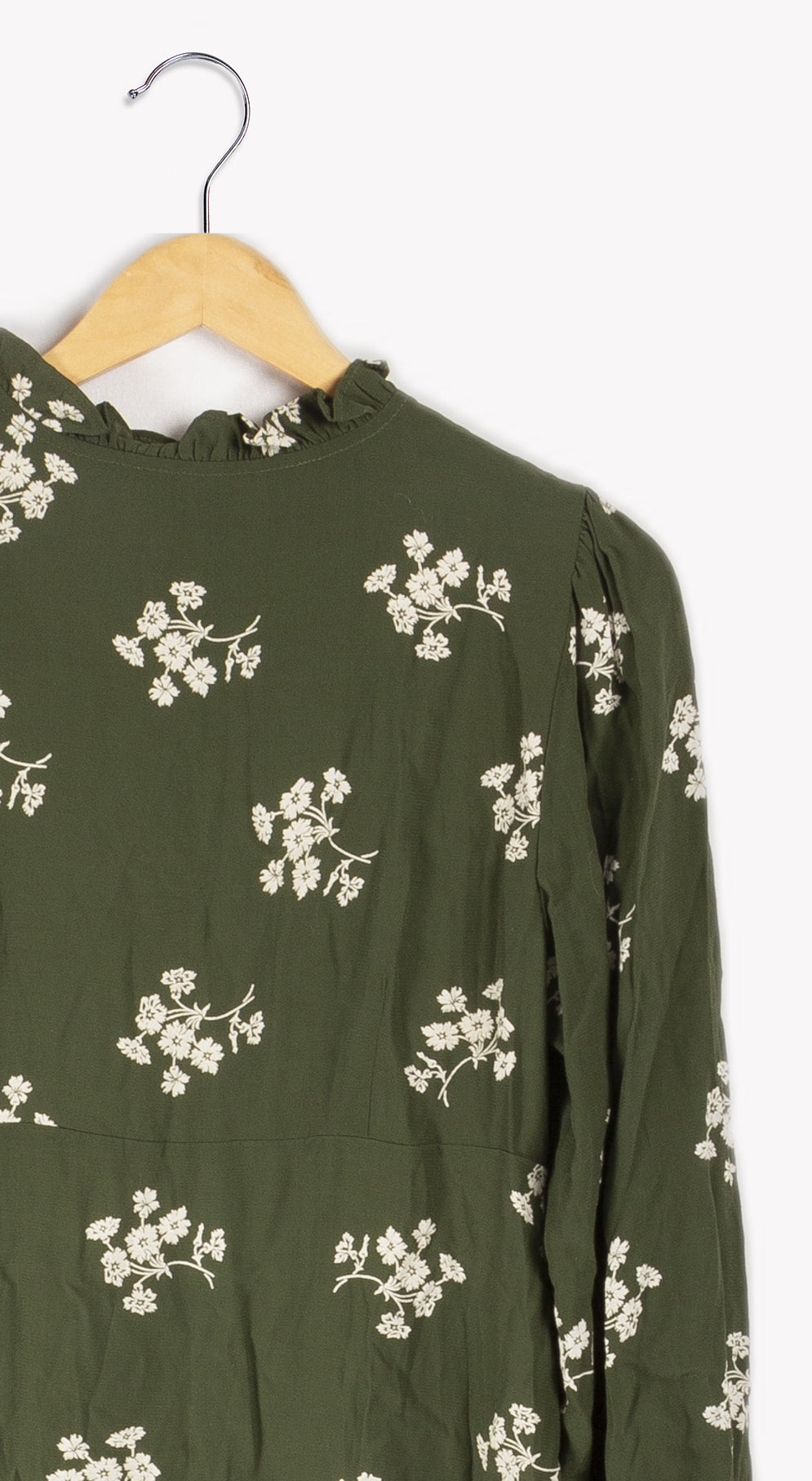 Robe Verte À Motifs - S