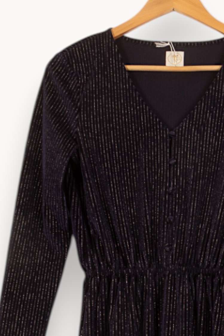 Robe Midi Noire - Taille XS/34 de la marque Des petits hauts | PARAD59900 - Vendu par Paradigme - Image 3