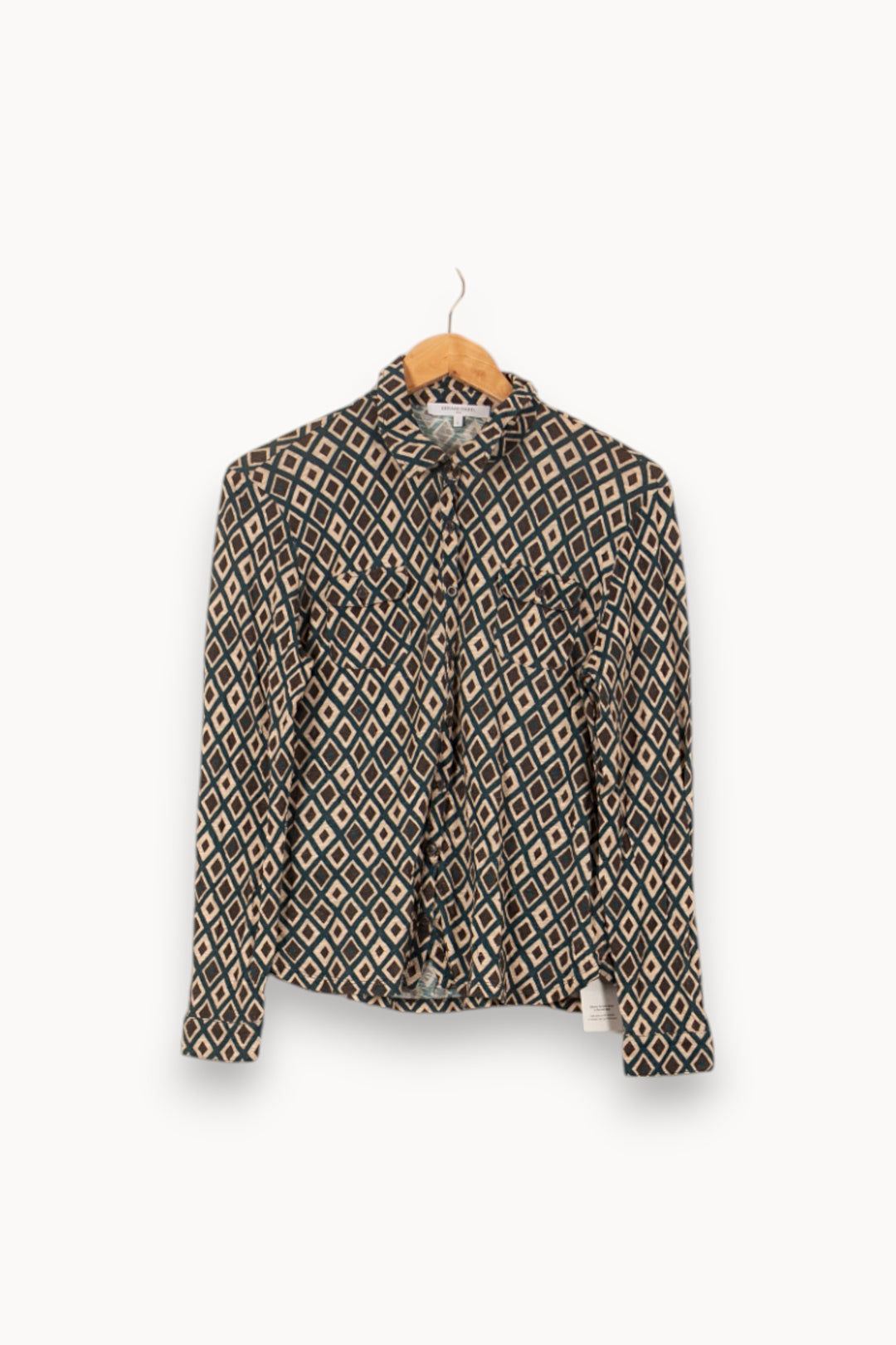 Chemise Noire et Beige - Taille M/38 de la marque Gerard Darel | PARAD59910 - Vendu par Paradigme - Image 2