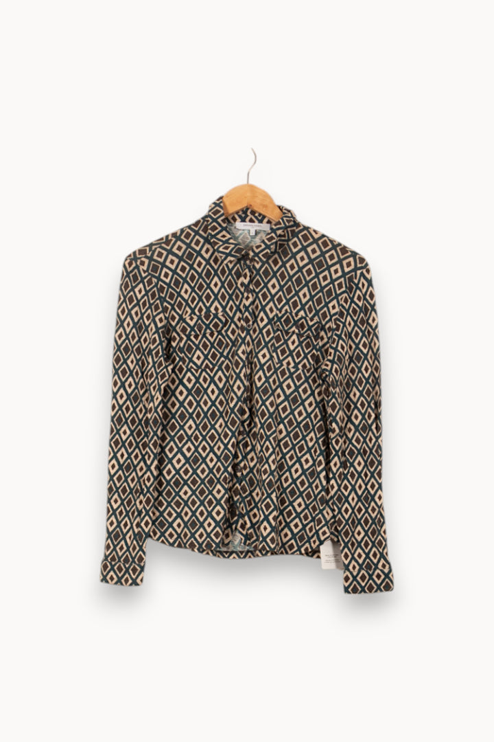 Chemise Noire et Beige - Taille M/38 de la marque Gerard Darel | PARAD59910 - Vendu par Paradigme - Image 2