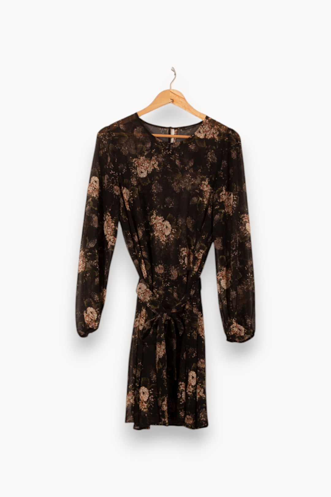 Robe Fleurie Noire et Beige - Taille XL/42 de la marque IKKS | PARAD59917 - Vendu par Paradigme - Image 2