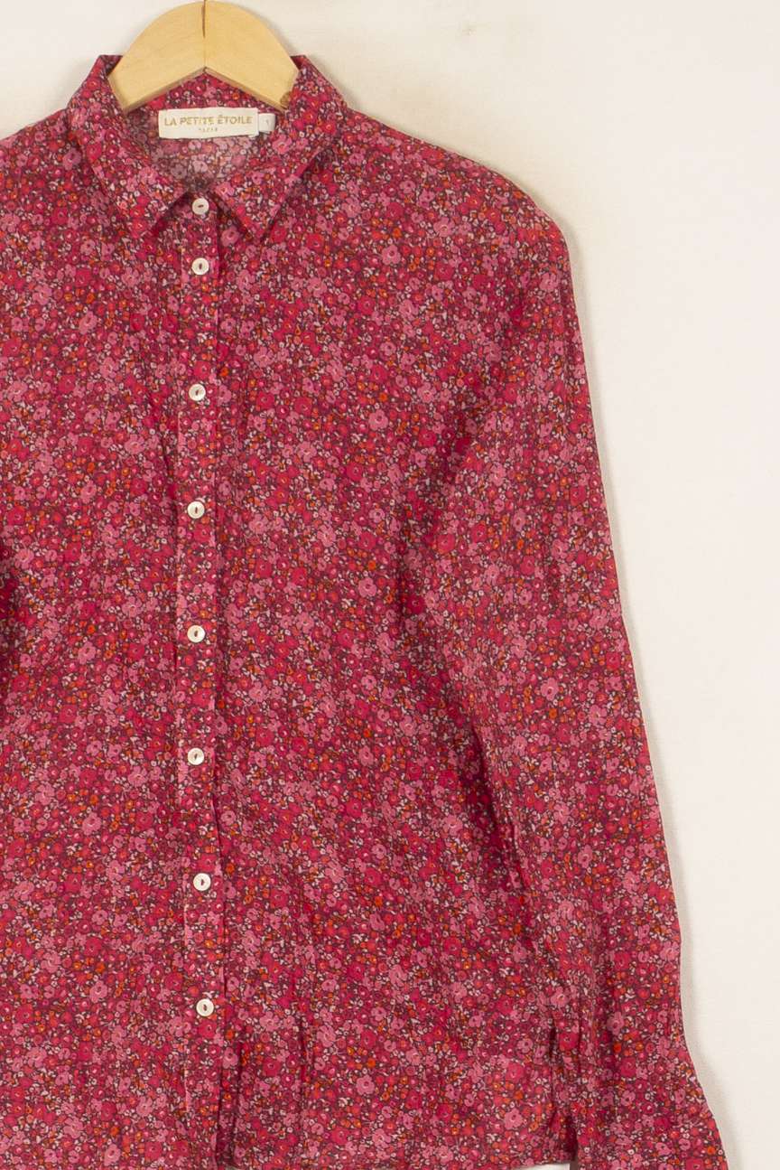 Chemise Fleurie Rose et Blanche - Taille S/36 de la marque La Petite Etoile | PARAD59919 - Vendu par Paradigme - Image 3