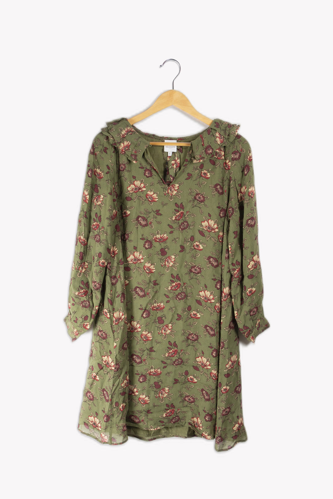 Robe Verte À Motifs - S