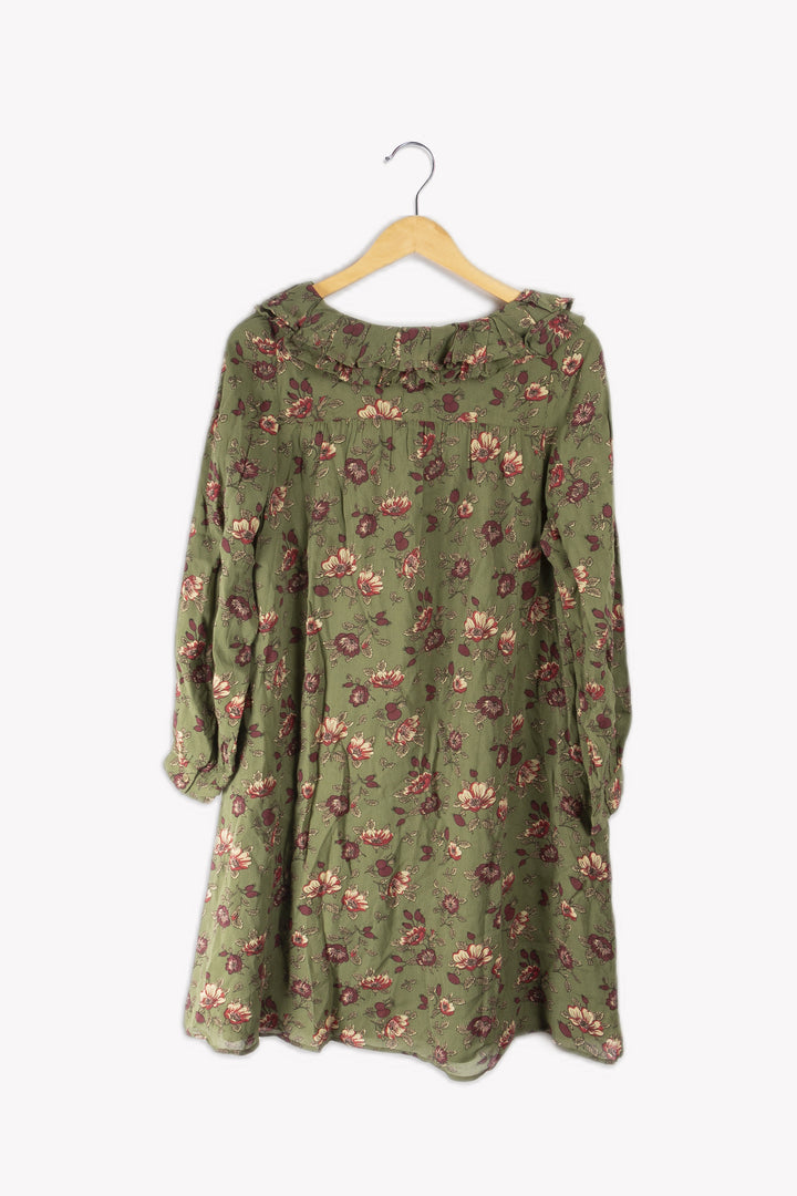 Robe Verte À Motifs - S