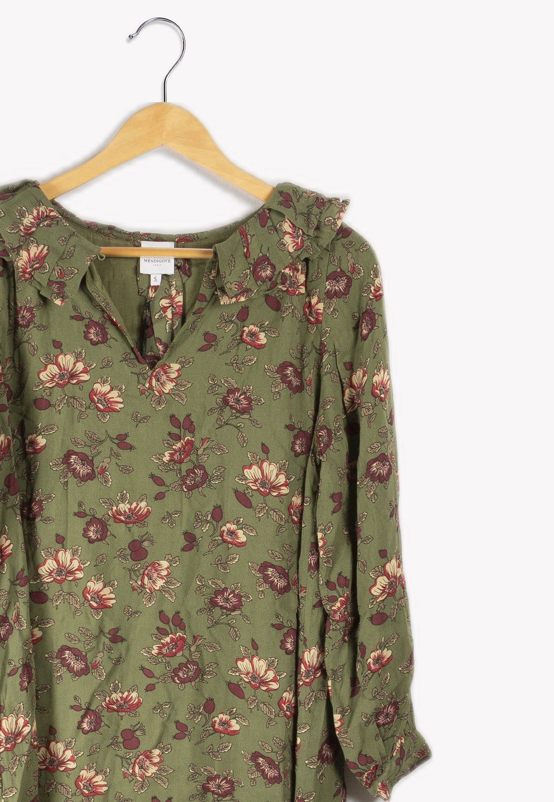 Robe Verte À Motifs - S