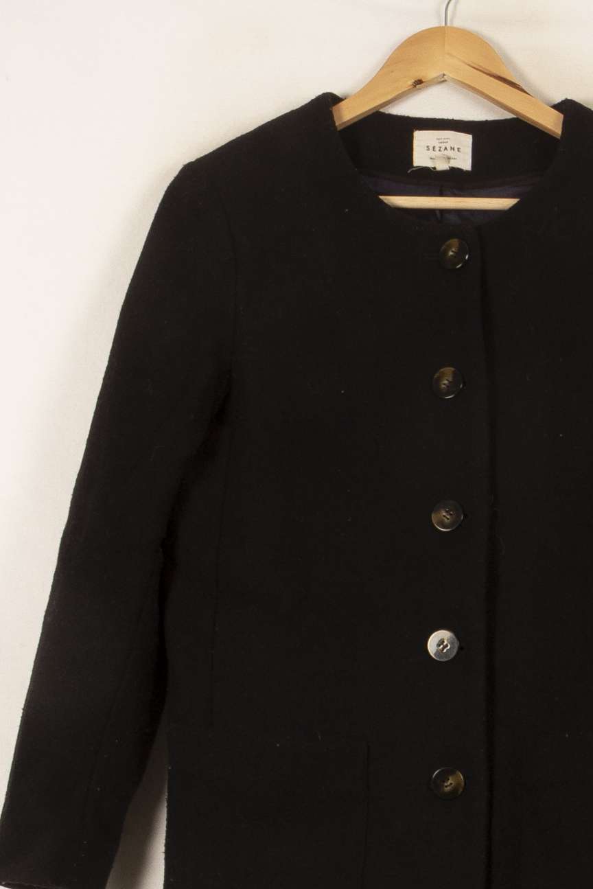 Veste Noire - Taille M/38 de la marque Sézane | PARAD59920 - Vendu par Paradigme - Image 3