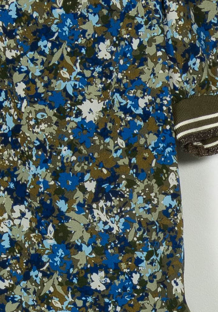 Blouse Fleurie Bleue et Verte - Taille S/36 de la marque IKKS | PARAD59937 - Vendu par Paradigme - Image 3