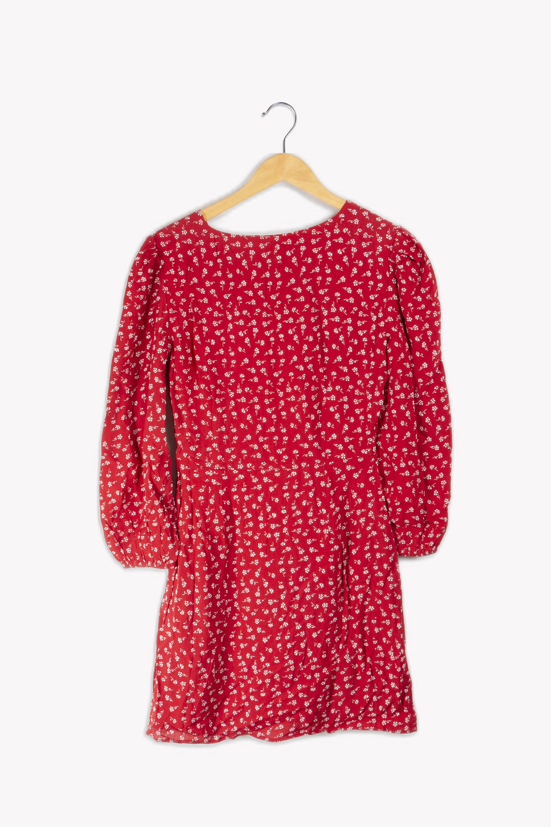 Robe Rouge À Motifs - S