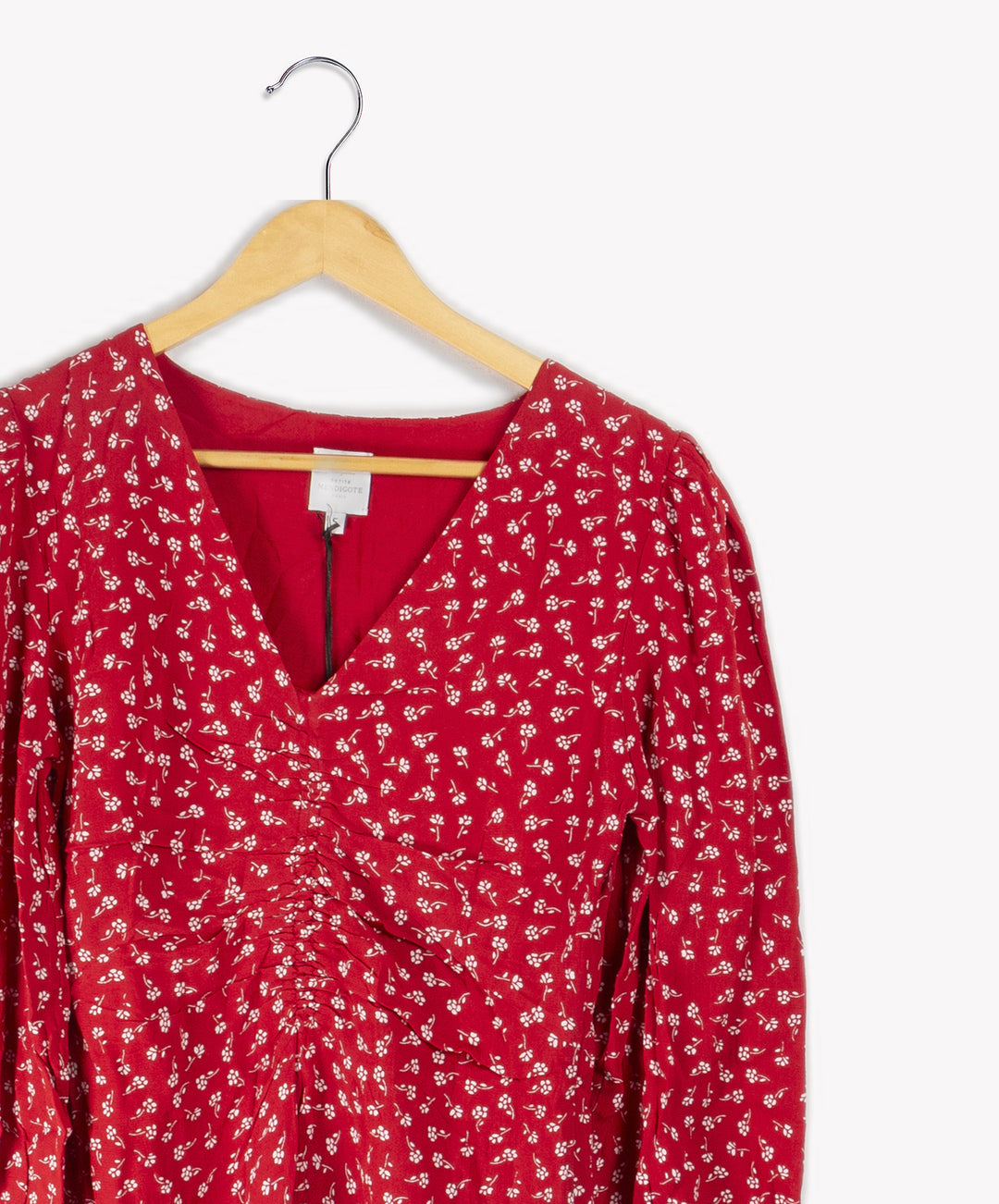 Robe Rouge À Motifs - S