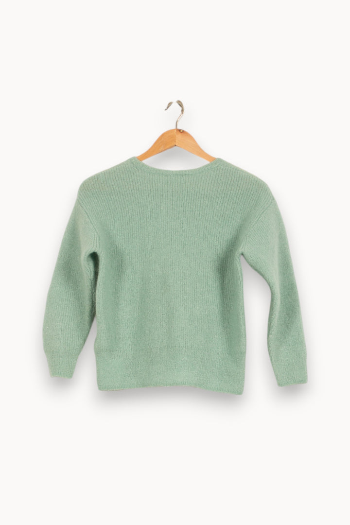 Pull Vert - Taille XS/34 de la marque Claudie Pierlot | PARAD59951 - Vendu par Paradigme - Image 4