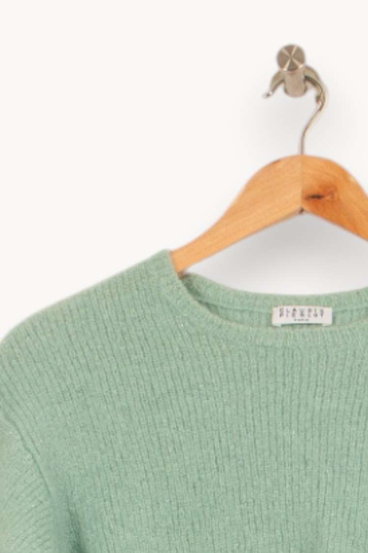 Pull Vert - Taille XS/34 de la marque Claudie Pierlot | PARAD59951 - Vendu par Paradigme - Image 3