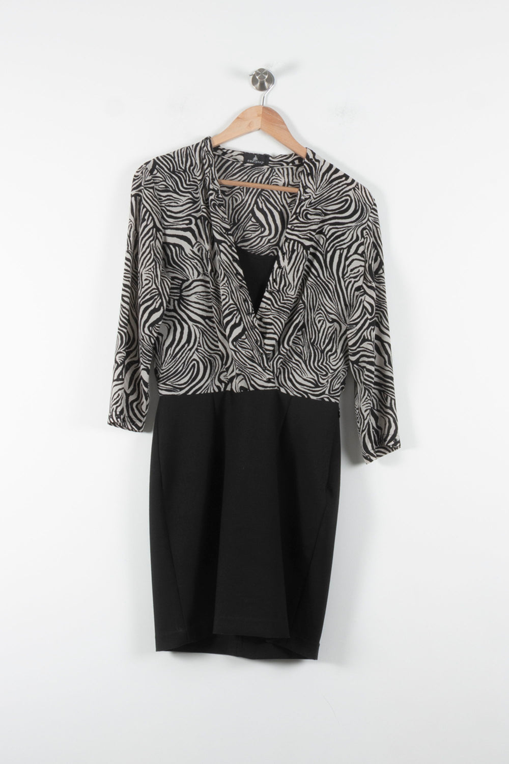 Robe Midi Noire et Blanche - Taille L/40 de la marque One Step | PARAD60513 - Vendu par Paradigme - Image 2