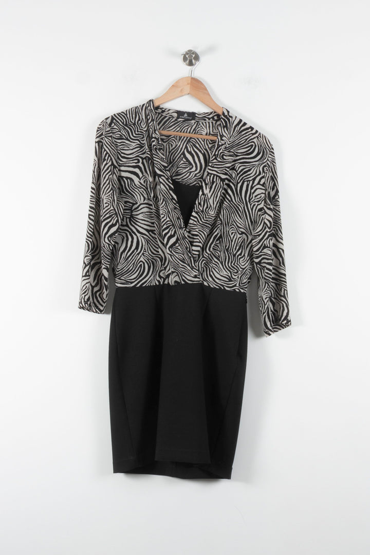 Robe Midi Noire et Blanche - Taille L/40 de la marque One Step | PARAD60513 - Vendu par Paradigme - Image 2