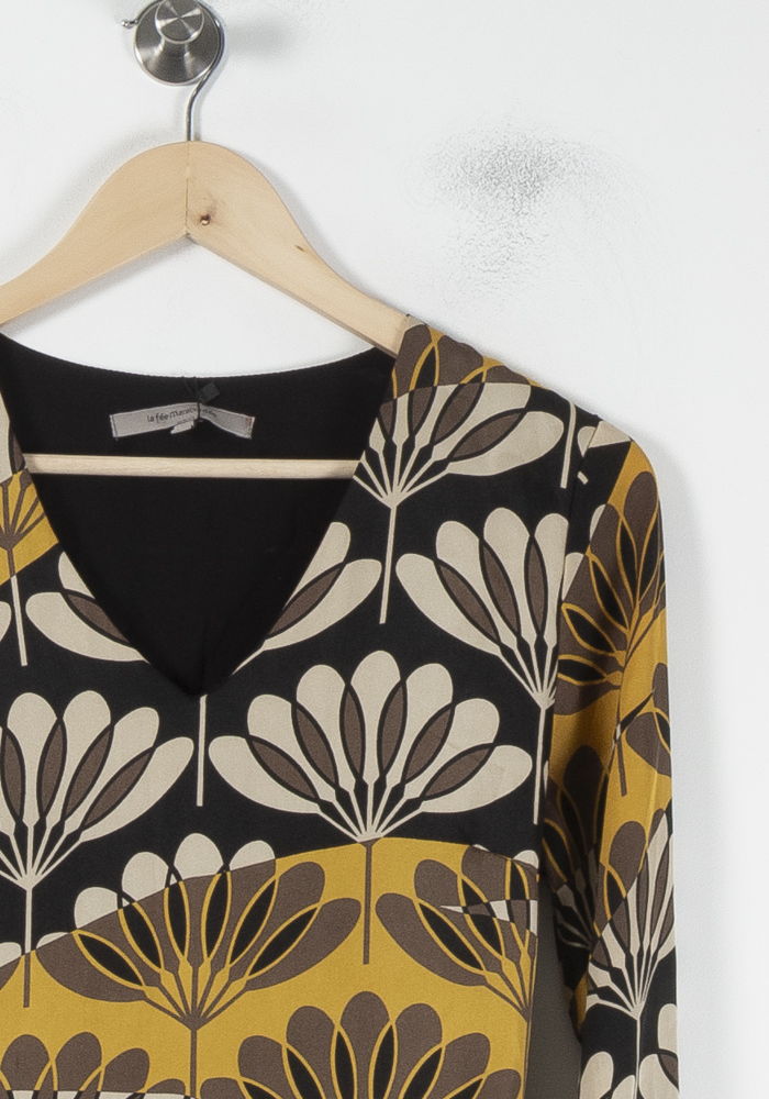 Robe Noir et Jaune - Taille S/36 de la marque La Fée Maraboutée | PARAD60516 - Vendu par Paradigme - Image 3