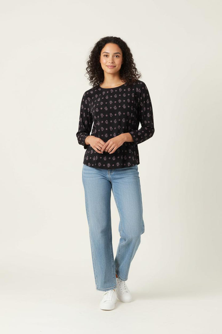Blouse Noire et Rose - Taille S/36 de la marque Claudie Pierlot | PARAD60521 - Vendu par Paradigme - Image 1