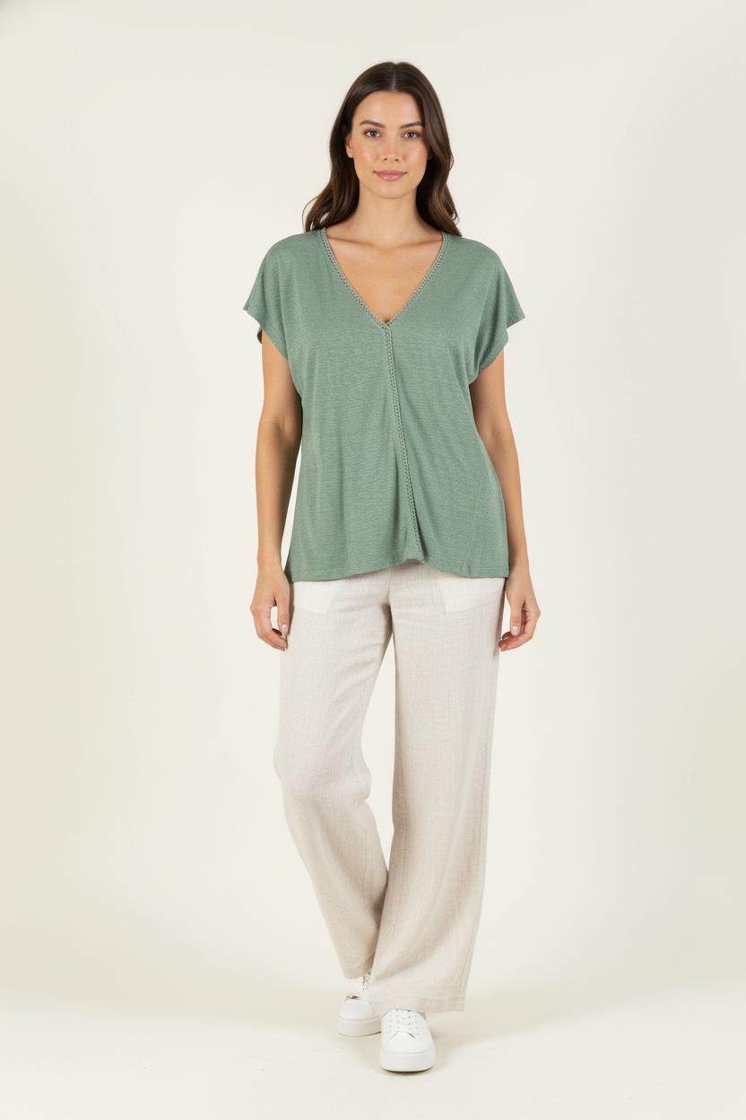 T-shirt Vert - Taille XS/34 de la marque I.Code | PARAD60527 - Vendu par Paradigme - Image 1